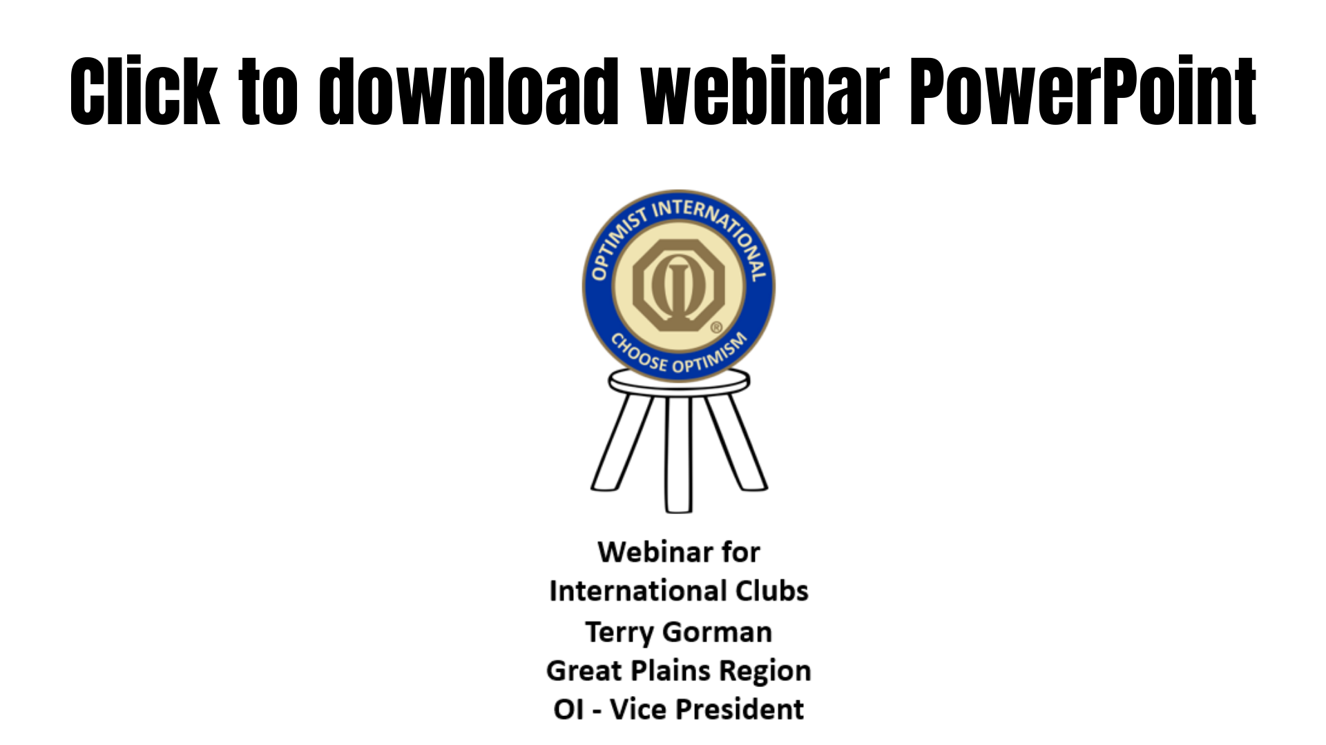 Webinar for International Clubs Terry Gorman